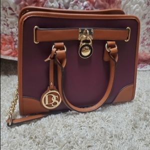 DASEIN NWOT Purple and Gold Shoulder Purse/ Handbag